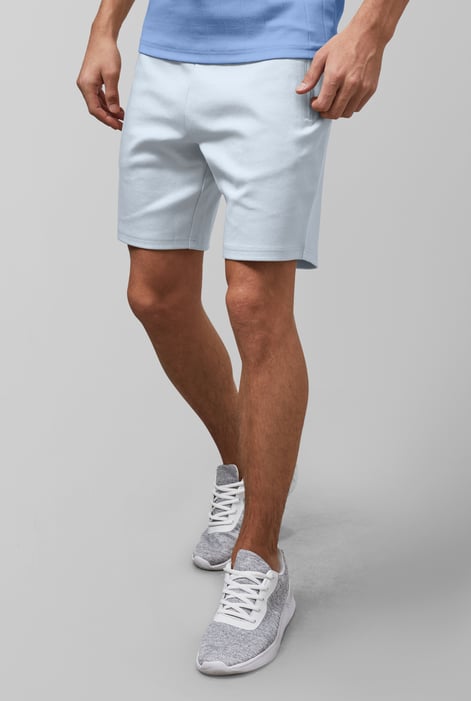 Mens White Jersey Shorts With Zip Pocket