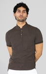 Band Collar Interlock Polo Shirt