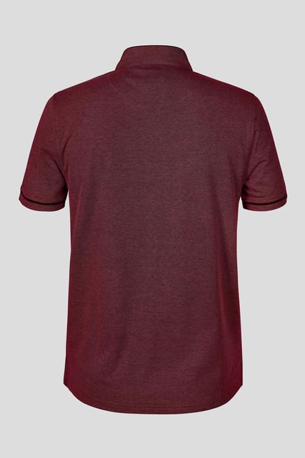 Band Collar Interlock Polo Shirt