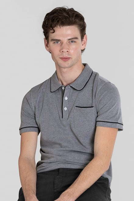 Cotton Jersey Club Collar Polo