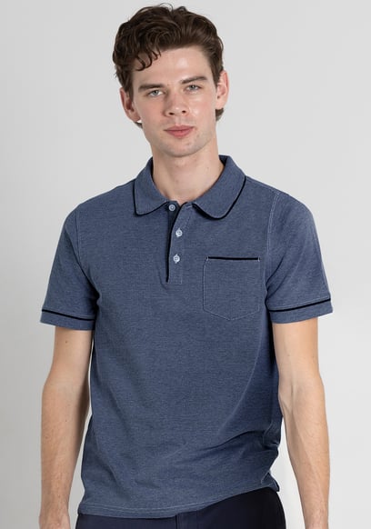 Cotton Jersey Club Collar Polo