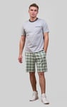 Check Print Jersey Shorts