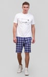 Check Print Jersey Shorts