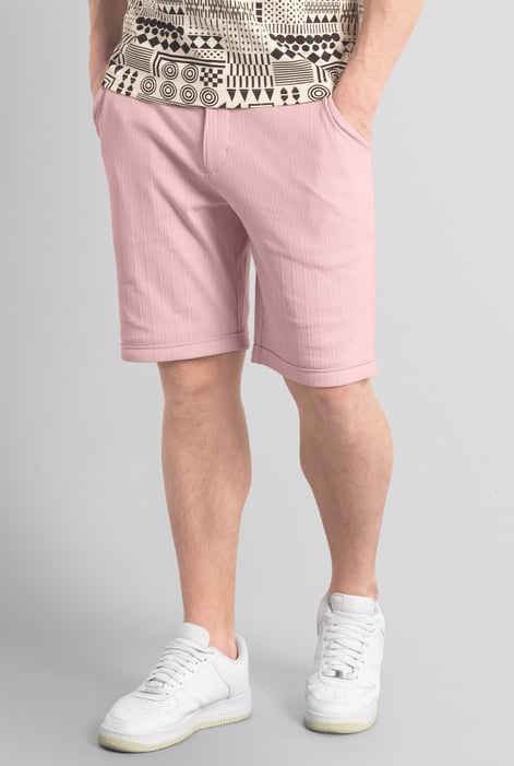 Pink Smart Jersey Chino Shorts