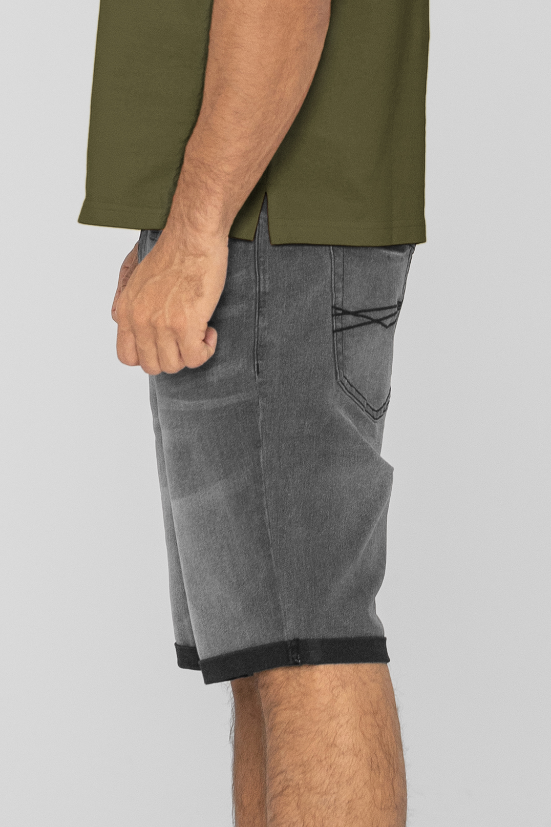 Skinny Stretch Denim Shorts