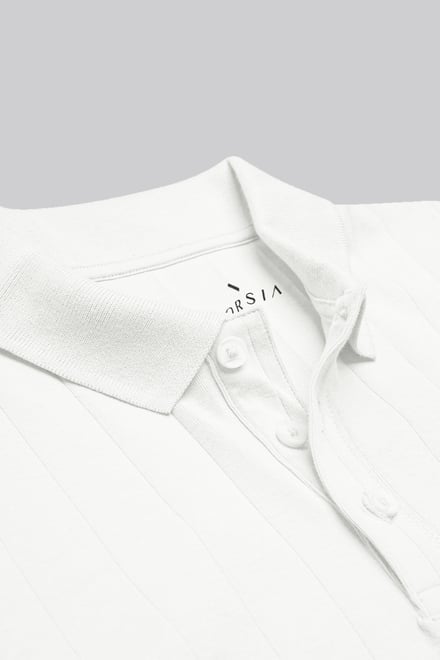 Enorsia Muscle Ribbed Polo Shirt