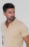 Enorsia Muscle Ribbed Polo Shirt