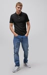 Enorsia Muscle Ribbed Polo Shirt