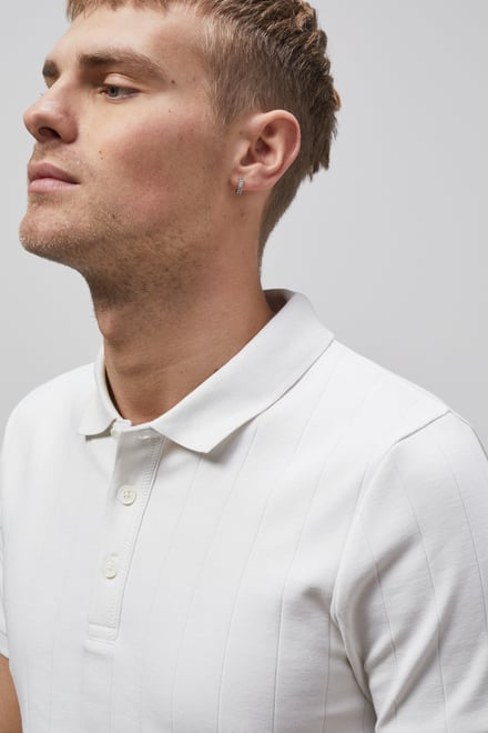 Enorsia Muscle Ribbed Polo Shirt