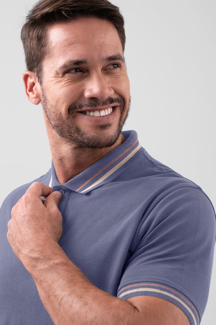 Red/Pink Tipped Polo Shirt