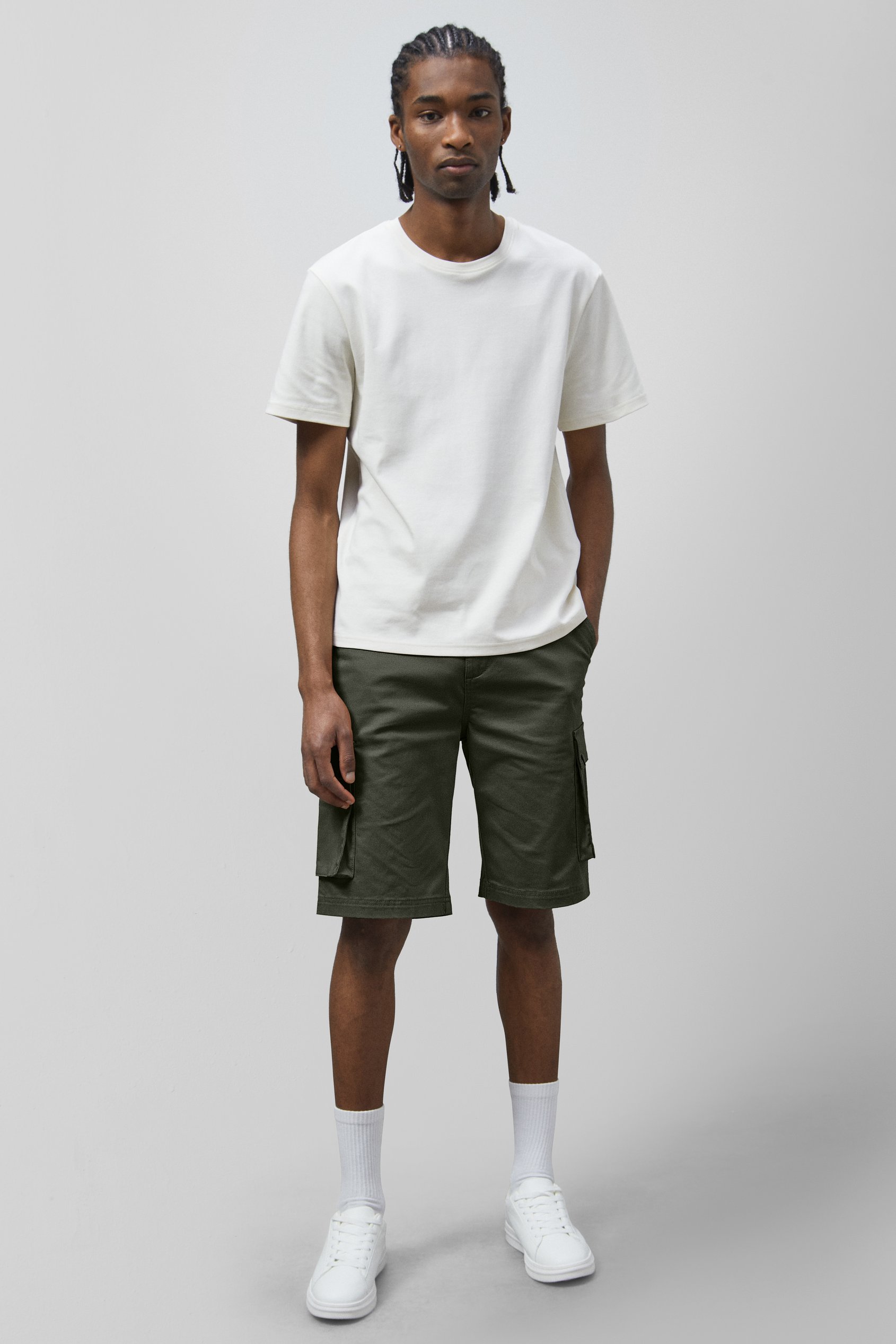 Men's Premium Cotton Stretch Cargo Shorts | Enorsia