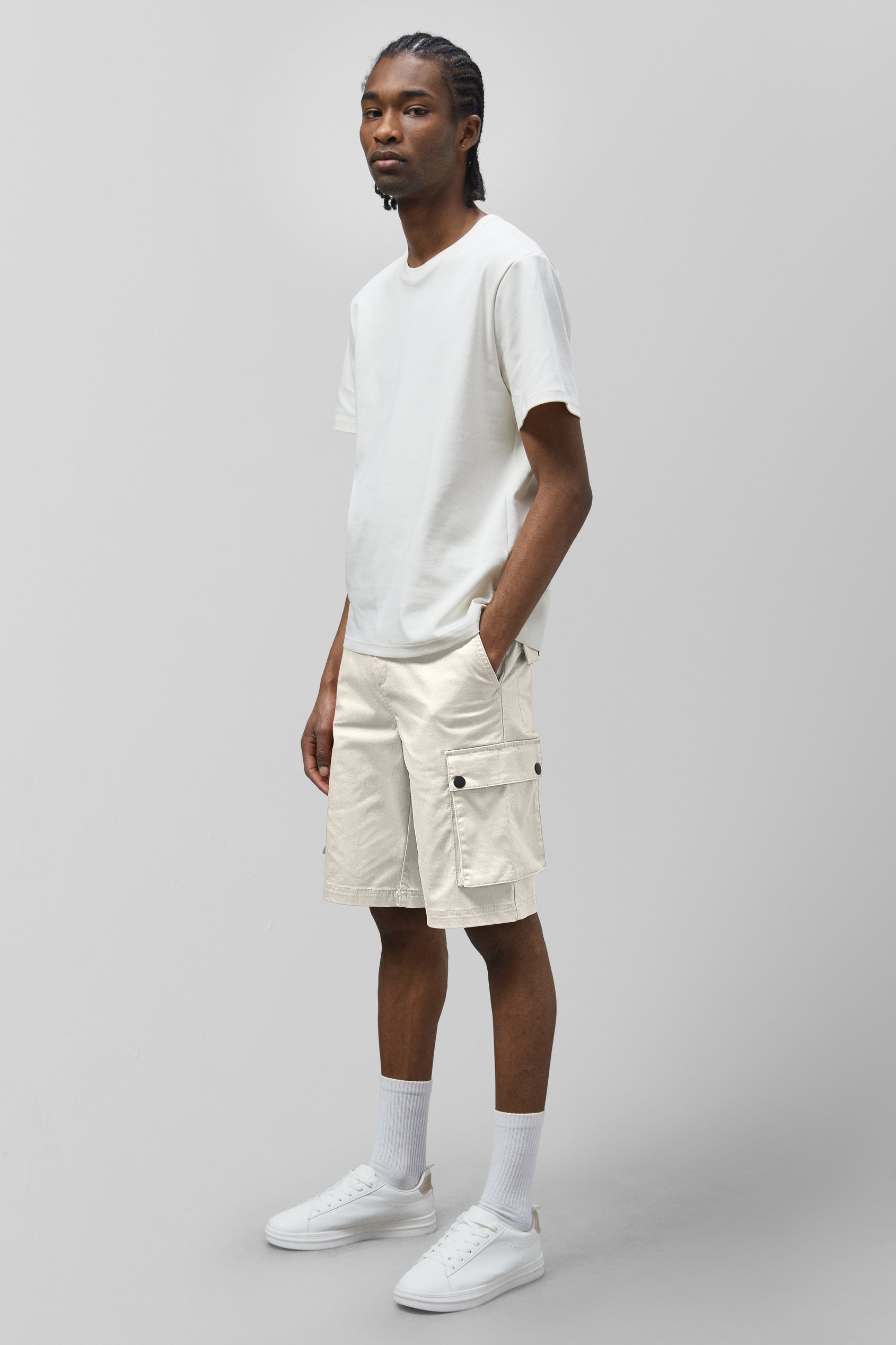 Men's Premium Cotton Stretch Cargo Shorts | Enorsia
