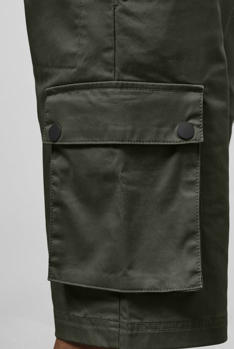 Men's Olive Premium Cotton Stretch Cargo Shorts | Enorsia
