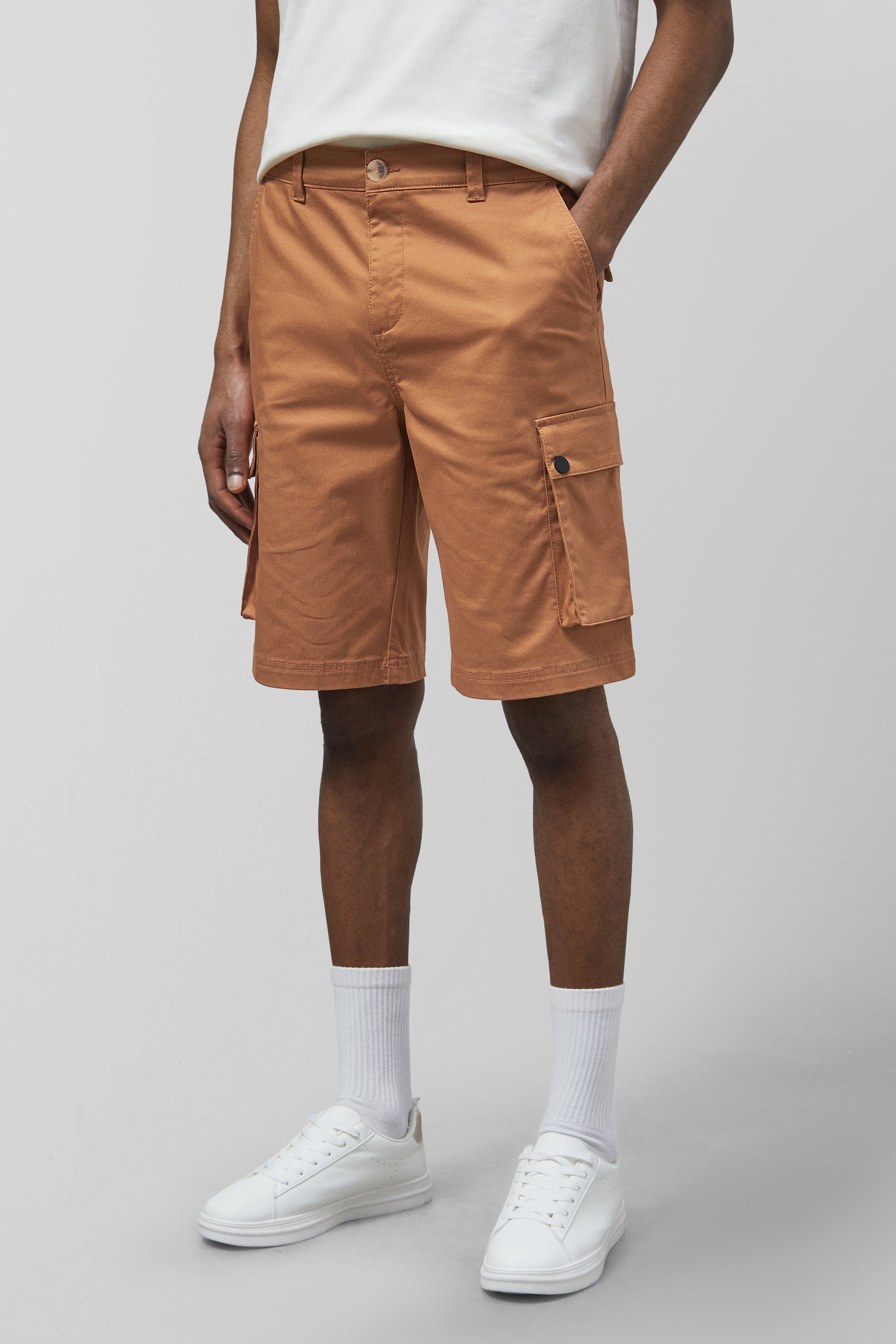 Enorsia Men's Orange Utility Shorts - Uk 38