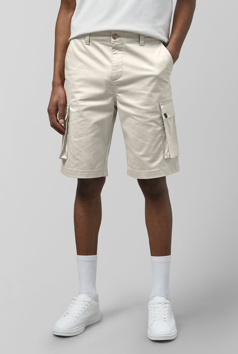 Men's Olive Premium Cotton Stretch Cargo Shorts | Enorsia
