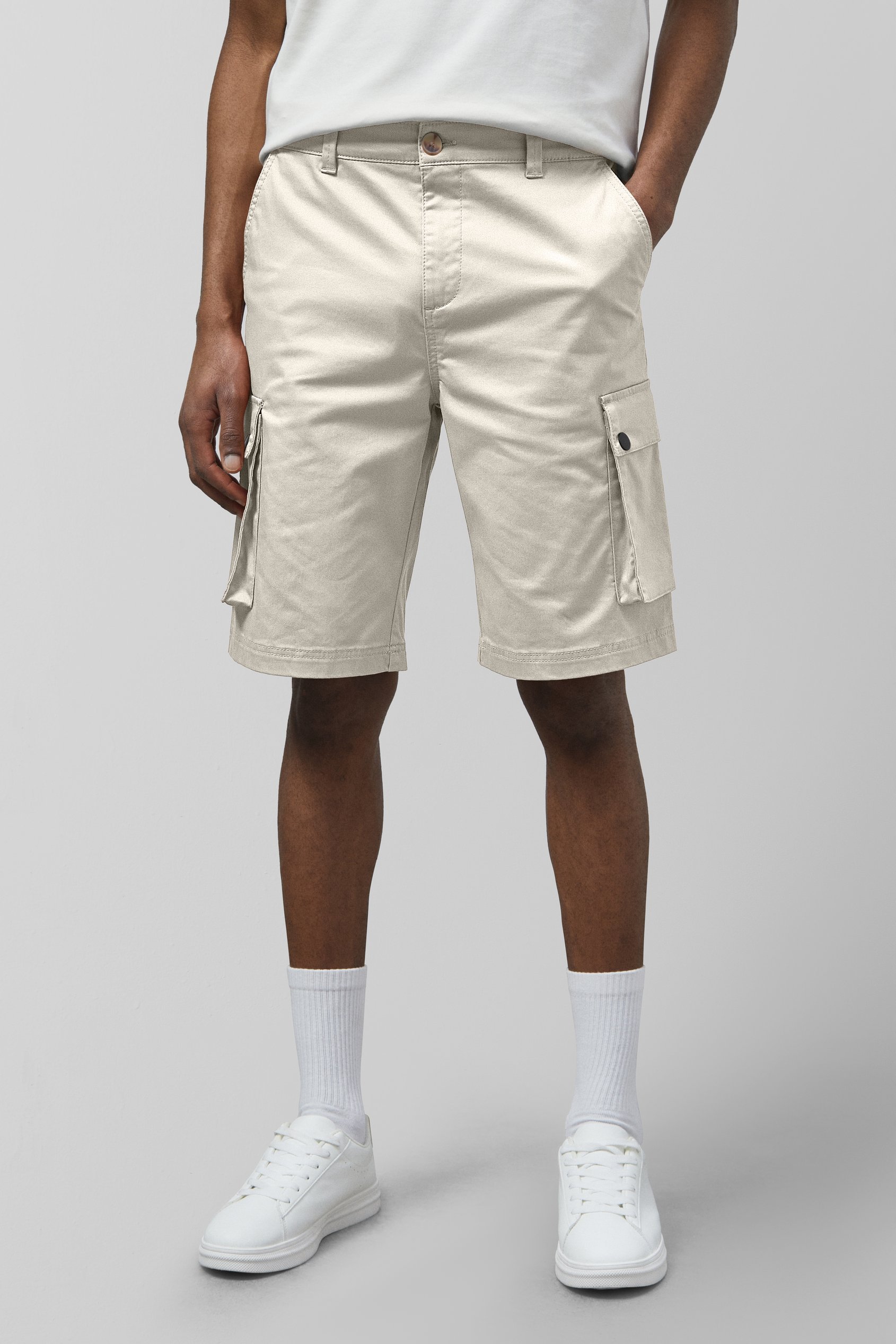 Enorsia Men's White Utility Shorts - Uk 38