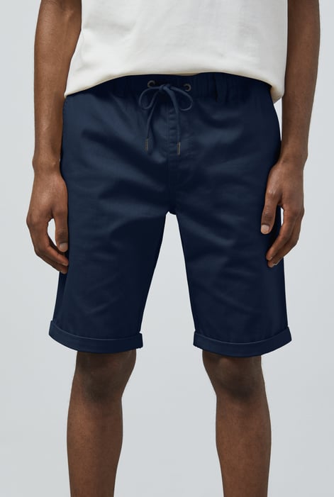 Brown Folded Hem Shorts