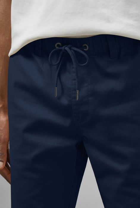 Navy Folded Hem Shorts