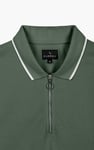 Men’s Regular Fit Tipped Quarter Zip Polo Shirt | Enorsia