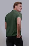 Men’s Regular Fit Tipped Quarter Zip Polo Shirt | Enorsia