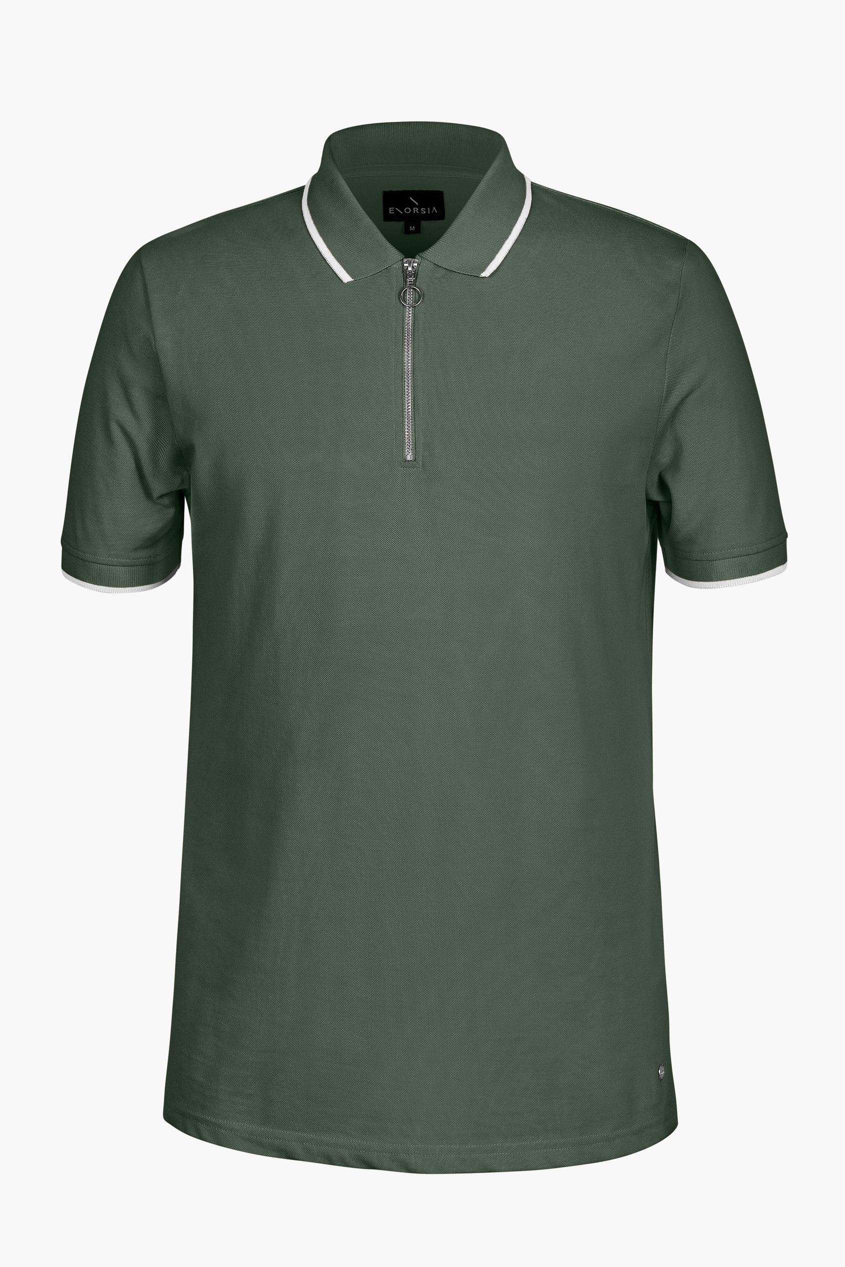 Men’s Regular Fit Tipped Quarter Zip Polo Shirt | Enorsia
