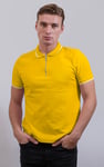 Men’s Regular Fit Tipped Quarter Zip Polo Shirt | Enorsia