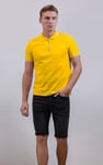 Men’s Regular Fit Tipped Quarter Zip Polo Shirt | Enorsia