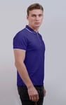Men’s Regular Fit Tipped Quarter Zip Polo Shirt | Enorsia
