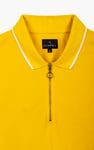 Men’s Regular Fit Tipped Quarter Zip Polo Shirt | Enorsia