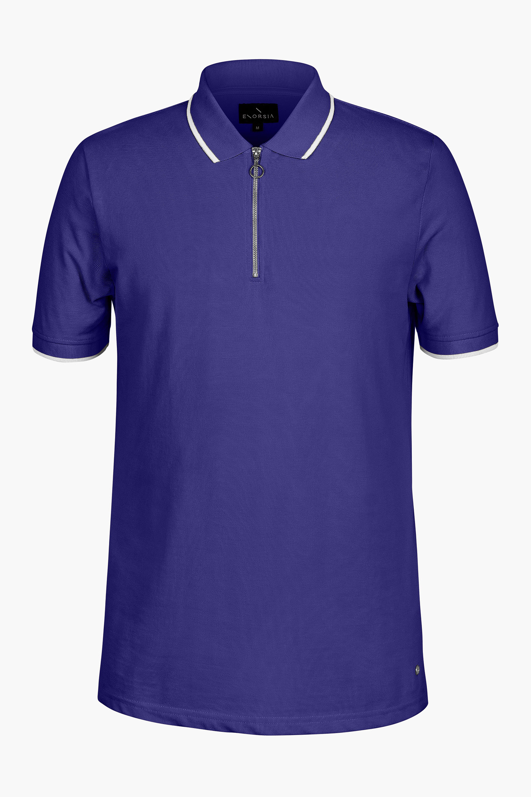 Men’s Regular Fit Tipped Quarter Zip Polo Shirt | Enorsia