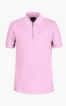 Men’s Regular Fit Tipped Quarter Zip Polo Shirt | Enorsia