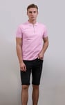 Men’s Regular Fit Tipped Quarter Zip Polo Shirt | Enorsia