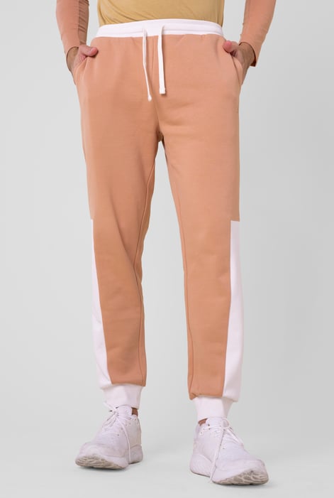 Mens Yellow Colour Block Jogger