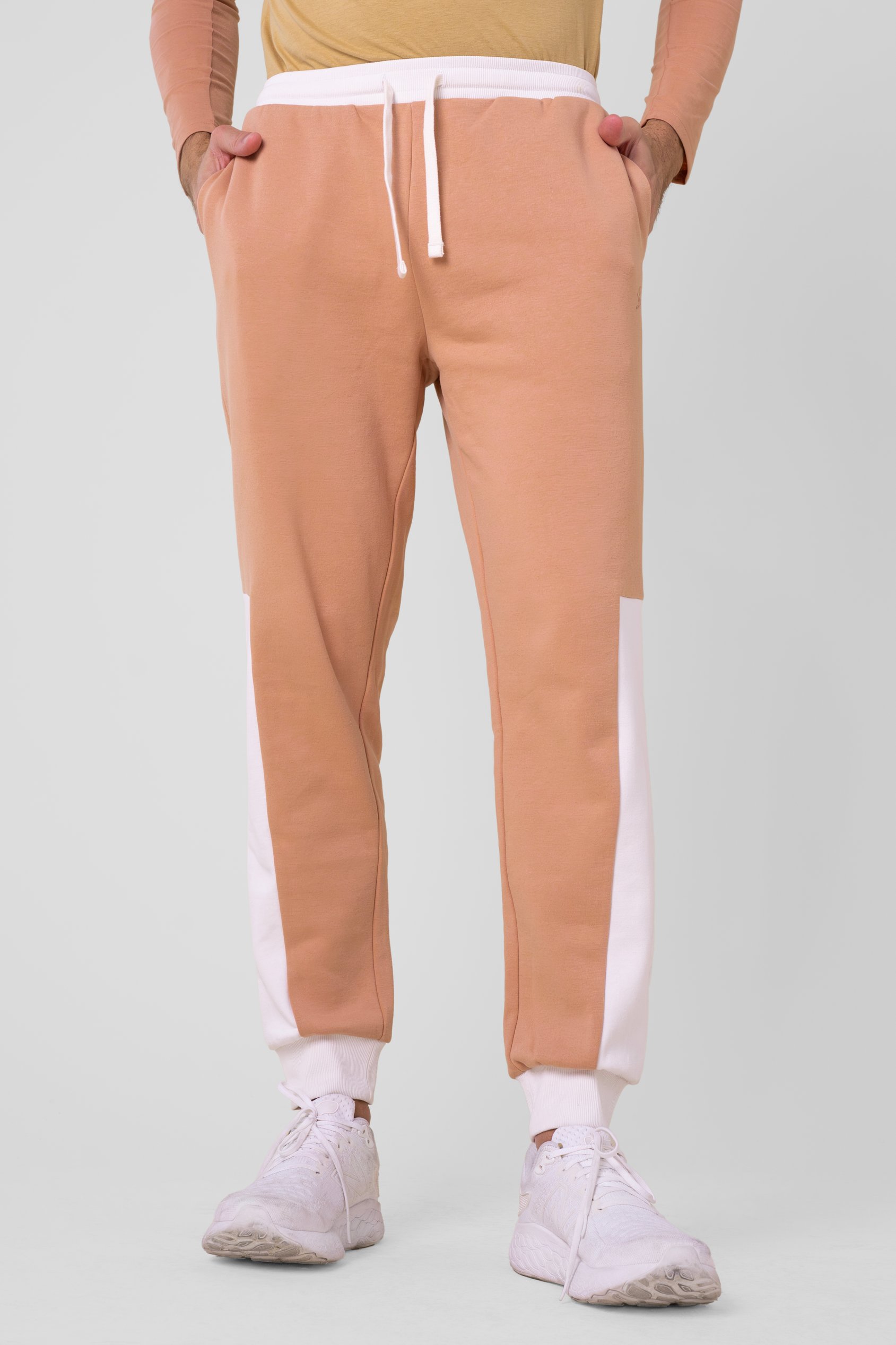 Enorsia Men's Yellow Colour Block Jogger - Uk Xl