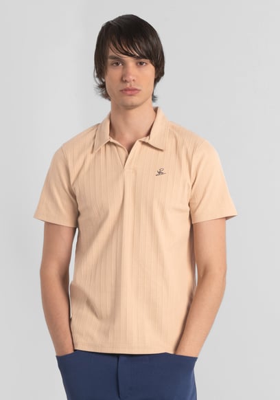 Rib Textured Men’s Polo Shirt