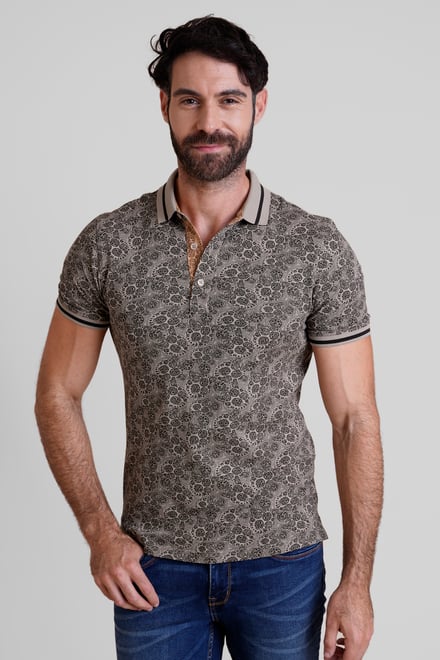 Turtle Shell Inspired Short Sleeves Polo Shirt
