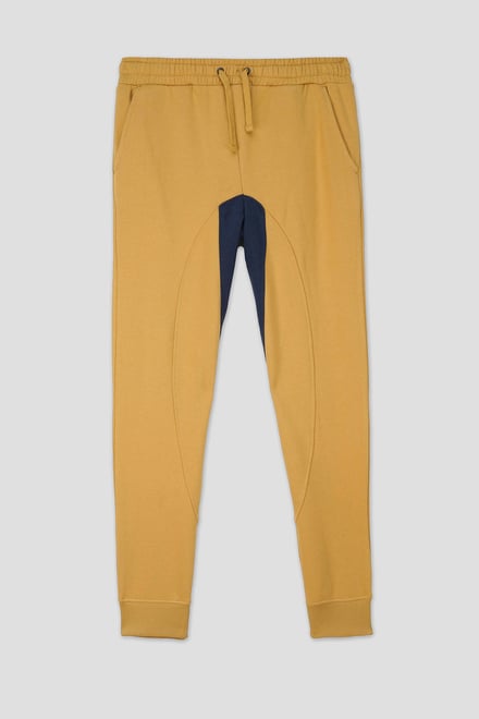 Mens Fleece Joggers With Contrast Panels