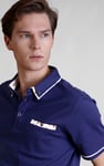 Contrast Double layer collar  Short Sleeves Polo Shirt