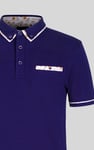 Contrast Double layer collar  Short Sleeves Polo Shirt