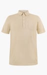 Linen Blended Solid Short Sleeve Polo Shirt's