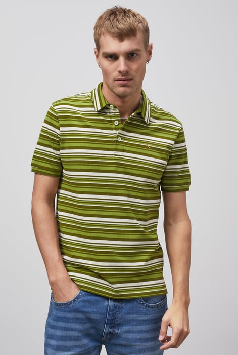 Blue Casual Yarn Dyed Polo Shirt
