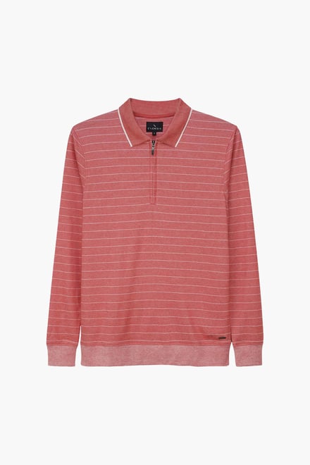 Half Zip Long Sleeve Polo Shirt