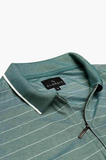 Half Zip Long Sleeve Polo Shirt