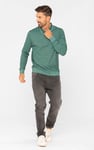 Half Zip Long Sleeve Polo Shirt