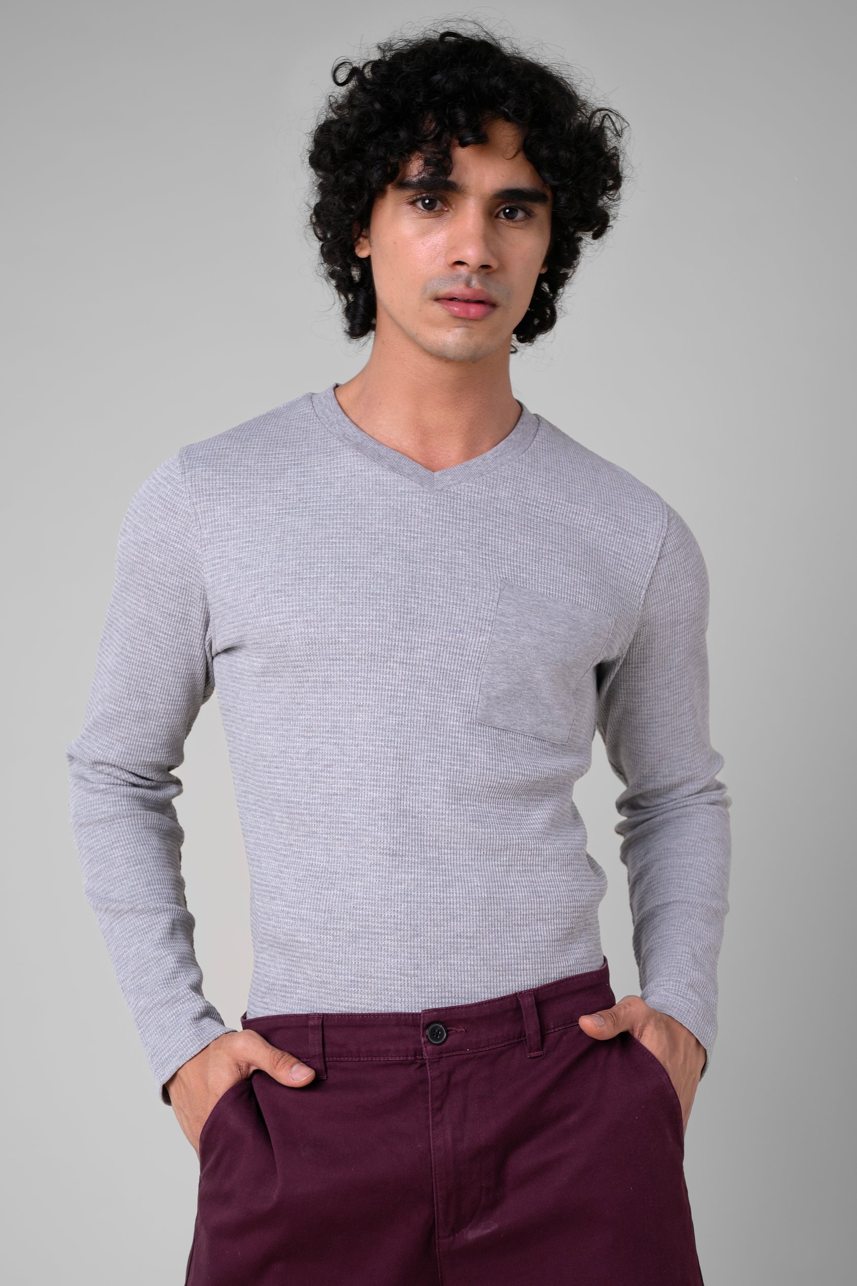 Long Sleeve Waffle T-Shirt