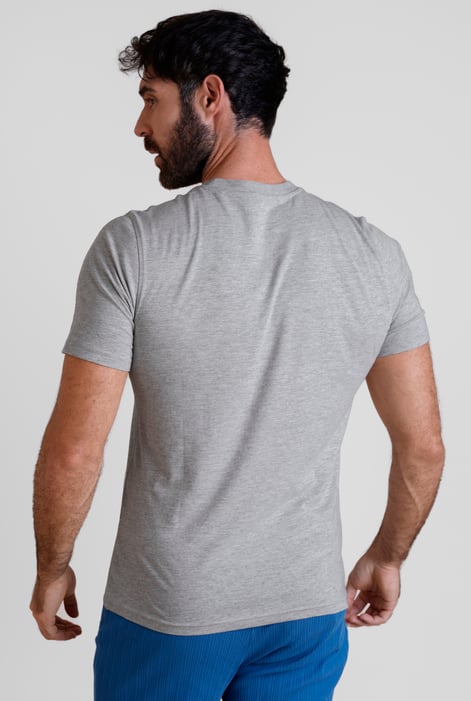 Men's Grey Biker Graphic Printed T-Shirt