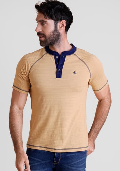 Raglan Henley Short Sleeves T-Shirt