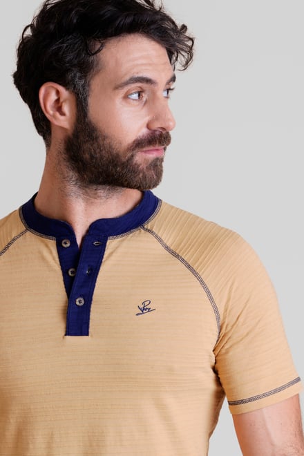 Raglan Henley Short Sleeves T-Shirt