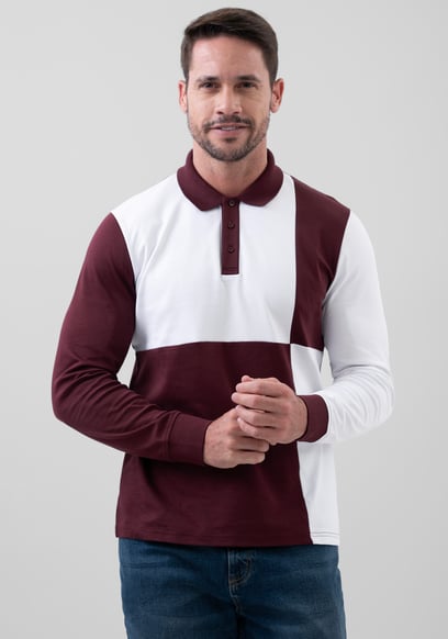 Colour Block Polo Shirt
