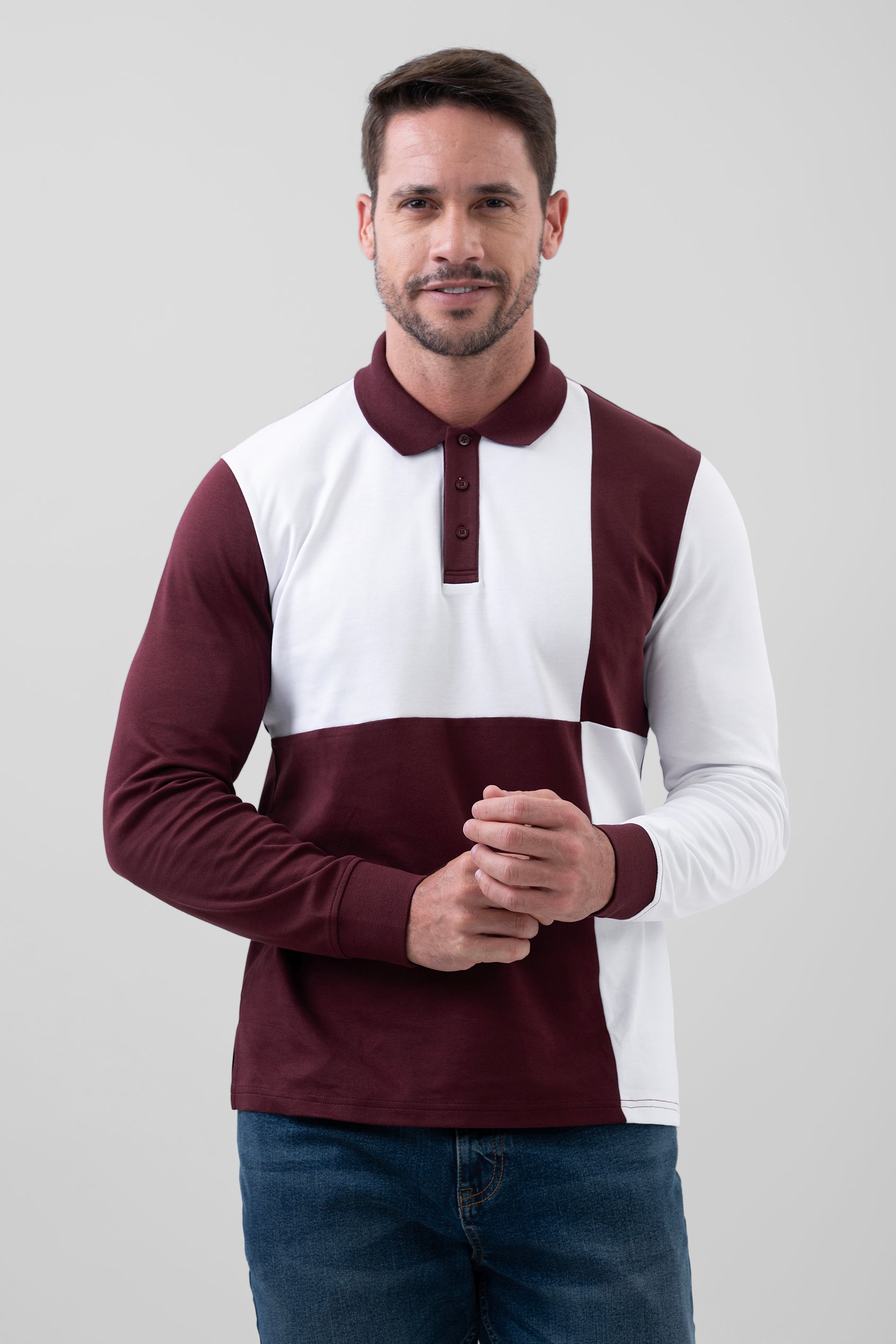 Colour Block Polo Shirt